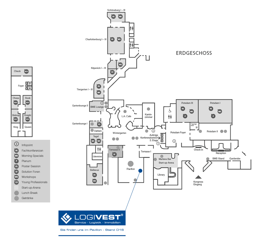 Lageplan Stand Logivest BME 2018