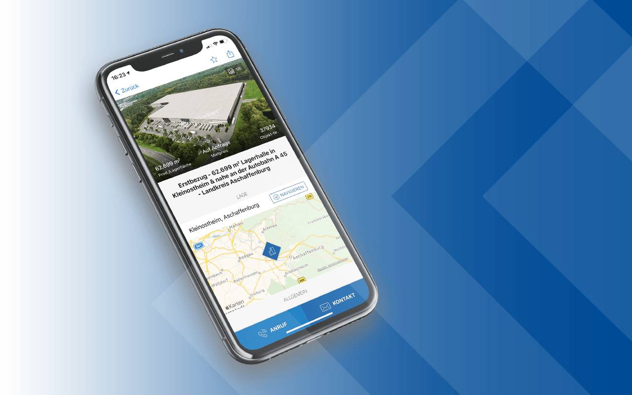 Logivest startet App für Logistikimmobiliensuche Bild