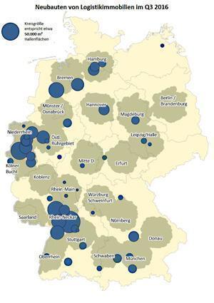 Logistikimmobilien-Seismograph Q3 2016: Steigende Neubaudynamik Bild